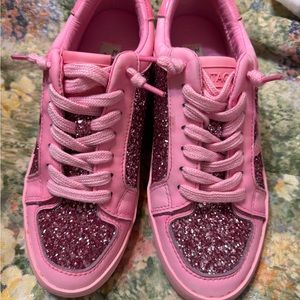 Vintage Havana Pink Alexis Glitter Lace ups Size 7